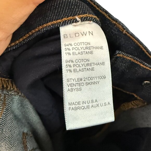 BLDWN Abyss Vented Skinny Dark Wash Jeans Modern Womens Size 27 - Picture 4 of 6
